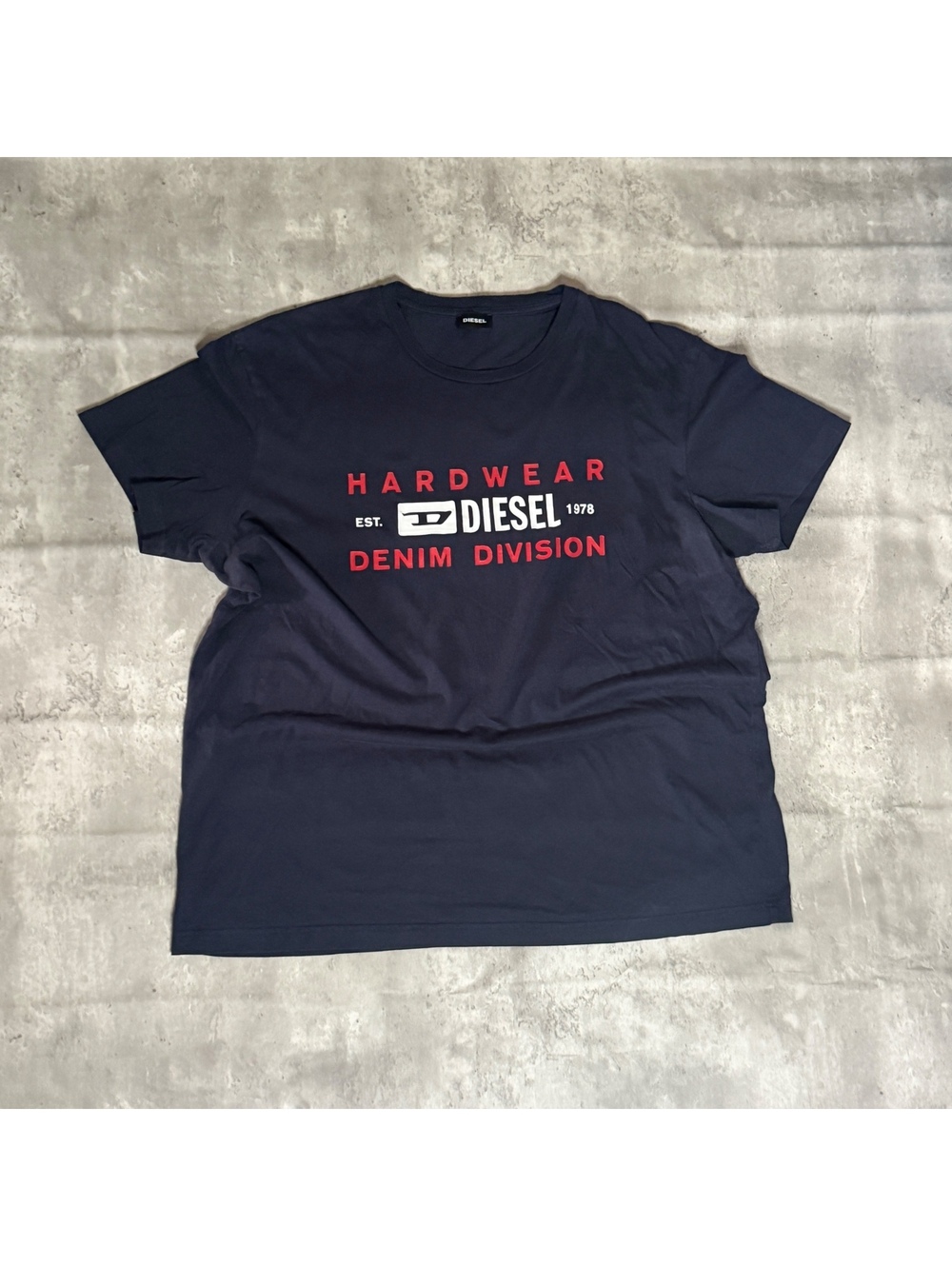 Diesel Hardwear Denim Division Navy Blue Graphic T-Shirt, 2X